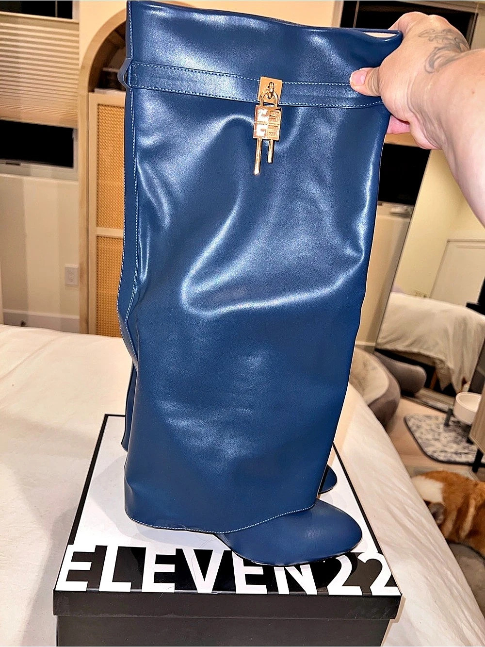 Eleven by Venus Williams Blue Over-the-Knee Boots Like New